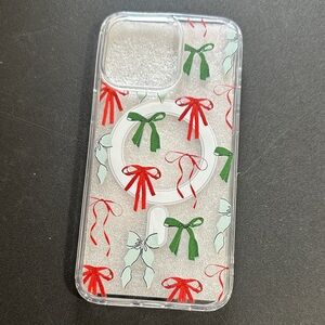 Christmas bow iPhone 15 pro max case